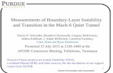 Measurements of Boundary-Layer Instability and Transition ... · Measurements of Boundary-Layer Instability and Transition in the Mach-6 Quiet Tunnel ... and boost-glide vehicles