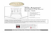 the aspen - No Utility Bills · We’re confident you will find the Aspen to be an effective wood-burning heater incorporating modern, ... burning or oil fired appliances, and the