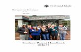 Student/Parent Handbook 2016-17 - Portland State University · Student/Parent Handbook 2016-17. ... fundamental concepts of computer science. ... schools are on the semester system