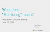 What does Monitoring mean? · Many projects inspired by/based off Nagios such as Icinga, Sensu and Zmon. A little history - Nagios Source: Wikipedia. ... So what does "monitoring"