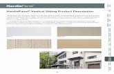 HardiePanel Vertical Siding Product Description …® Vertical Siding Product Description ... Please see your local James Hardie dealer for texture ... a double stud at panel