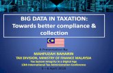 BIG DATA IN TAXATION: Towards better compliance & … · BIG DATA IN TAXATION: Towards better compliance & collection. A Presentation By: MAHFUZAH BAHARIN. TAX DIVISION, MINISTRY