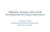 Materials, Devices, and Circuit Architectures for Future ... · Materials, Devices, and Circuit Architectures for Future Electronics Thomas N. Theis Department of Electrical Engineering