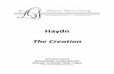 Haydn The Creation - Dulwich Choral Societydulwichchoralsociety.org.uk/wp/wp-content/uploads/2016/...DAVID STOUT bass DULWICH FESTIVAL ORCHESTRA Lennox Mackenzie Leader AIDAN OLIVER