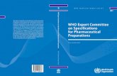 WHO Expert Committee on Specifications for Pharmaceutical Preparations · WHO Technical Report Series 981 Forty-seventh report WHO Expert Committee on Specifications for Pharmaceutical
