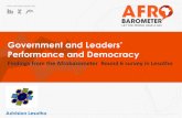 Government and Leaders’ - Welcome to Afrobarometer ...afrobarometer.org/sites/default/files/media-briefing/...Government and Leaders’ Performance and Democracy Findings from the