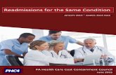 Readmissions for the Same Condition - PHC4 | … report on readmissions for the same condition presents hospital-specific results ... Case Mix Adjusted Average Hospital Charge ...