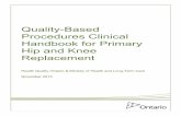 Quality-Based Procedures Clinical Handbook for … Procedures: Clinical Handbook for Primary Hip and Knee Replacement. November 2013; pp. 1-95 4 Table of Contents List of Abbreviations