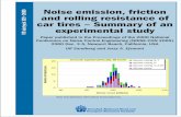 Noise emission, friction and rolling resistance ofcar tires – …673348/FULLTEXT01.pdf · car tires – Summary of an experimental study Paper published in the Proceedings of the