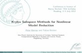 Krylov Subspace Methods for Nonlinear Model Reduction · Computational Methods in Systems and Control Theory ... Max-Planck-Institut Magdeburg P. Benner, Krylov Subspace Methods for