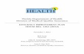 HB 1263 (2012) Efficiency Improvement Plan · Division of Medical Quality Assurance 4052 Bald Cypress Way, Bin C00 • Tallahassee, Florida 32399-3250 Phone (850) 245-4224 • Fax