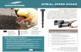 ATRA SPEED STAKE - Presto Geosystems SPEED STAKE Design & Performance Barbs and engineered stake shape adds increased level of holding force. ATRA Speed Stake Equivalence: 16 inch