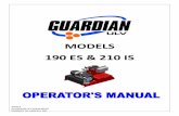 MODELS 190 ES & 210 IS - Mosquito Control Solutions | … · models 190 es & 210 is ©2013 guardian ulv equipment product of adapco, inc.
