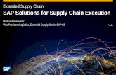 Extended Supply Chain SAP Solutions for Supply Chain Execution · •Back-order processing (global available to promise) •Advanced claims and returns management •Track and trace