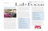 Lab Focus - AnMed Healthanmedhealth.org/Portals/0/PDFS/LabFocus-Spring2017.… ·  · 2017-05-30Spring 2017 Lab Focus New respiratory and meningitis/ ... Local tech wins ASCP’s
