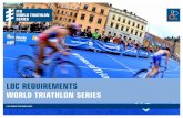 LOC REQUIREMENTS WORLD TRIATHLON SERIES€¦ · ITU will use its highly experienced staff to support each Local Organising ... LOC REQUIREMENTS: WORLD TRIATHLON SERIES – MAY …