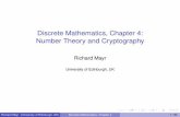 Discrete Mathematics, Chapter 4: Number Theory and … · Discrete Mathematics, Chapter 4: Number Theory and Cryptography ... Solution: 17 5 ... Chapter 4 14 / 35. Distribution of