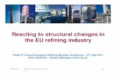 Reacting to structural changes in the EU refining industry · SARAS S.p.A. Platts 5th Annual Refining Conference 11 ... Microsoft PowerPoint - Presentation Platts BRXL Sep-11 - FINAL.ppt