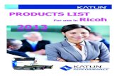 Katun NEW Products 2013infocopy.am/enlarge/catalog/5.pdf · AFICIO 2228 C, AFICIO 2232 C, AFICIO 2238 C 275 g / Cartridge, Packaged for ...