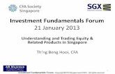 Investment Fundamentals Forum - CFA Institute€¢ETFs are ideal for hedging due to low cost and relatively less risk exposure compared to derivative products. Hedging 22 INTRODUCTION