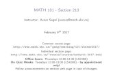 MATH 101 - Section 210 - University of British Columbia …avners/courses/documents/MATH10… ·  · 2017-02-09MATH 101 - Section 210 Instructor: AvnerSegal(avners@math.ubc.ca) February9th