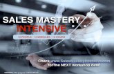 SALES MASTERY INTENSIVE -    MASTERY INTENSIVE 12 PEOPLE - 12 MODULES ... â€¢ Tactical Objection Handling with Sales Proof ... â€¢ Proï¬tability  Types of Costs