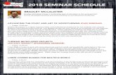 201 SEMINAR SCHEDULE - The Woodworking Shows SEMINAR SCHEDULE Updated: 01/11/2017 ADVANCING THE STUDY AND ART OF WOODTURNING (PAID SEMINAR) y Friday: 10:00 am Bradley McCalister is