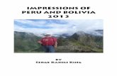 IMPRESSIONS OF PERU AND BOLIVIA 2013 - HUNABolivia2013.pdf · EXPERIENCES IN BOLIVIA and PERU 2013 by Serge Kahili King This is a journal of a trip with Vantage Tours to Bolivia and