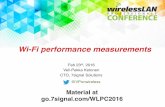 Wi-Fi performance measurements · § What share of packets use ... – How much airtime captured ... Performance metrics, active/passive test hp: ...