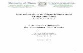 Introduction to Algorithms and Programming (COMP151L) · Introduction to Algorithms and Programming / Lab (COMP151L) Lab Work #2 Dr. Mohamed Aissa m.issa@unizwa.edu.om Office # 11