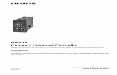 RWF40 Compact Universal Controller RWF40... controller and this User Manual are intended for use by OEMs which integrate the controller ... 14.11.2000 Siemens Building Technologies