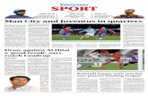SPORT - thepeninsulaqatar.com€¦ · powerfully past Claudio Bravo by Elyounoussi. The Norwegian then had a great chance to put Basel in front on the half hour mark when he miscued