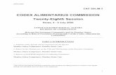 CODEX ALIMENTARIUS COMMISSION Twenty … ALIMENTARIUS COMMISSION Twenty-Eighth Session Rome, 4 - 9 July 2005 ANNOTATED PROVISIONAL AGENDA DIVISION OF COMPETENCE Between the European