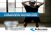 THE CLEAN CHOICE FOR COMPLETE NUTRITION - … CLEAN CHOICE FOR . COMPLETE NUTRITION. ... John Mann, USA Water Polo National Team ... Magnesium (as Magnesium Citrate) ...