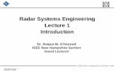 Radar Systems Engineering Lecture 1aess.cs.unh.edu/Radar 2010 PDFs/Radar 2009 A _1 Introduction.pdf · Radar Systems Engineering Lecture 1 Introduction ... The role of radar in stopping