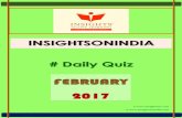 Insights Daily Quiz Feb 2017 - INSIGHTSONINDIA · Emphasis on Self Study by providing practical Timetable for whole year that can be followed on ... Daily Quiz 7th February ... Tuberculosis
