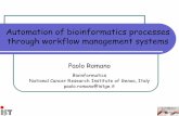 Automation of bioinformatics processes through workflow management …bioinformatics.hsanmartino.it/promano/works/Romano_JdB06.pdf · Automation of bioinformatics processes through