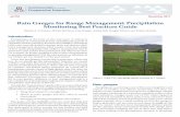 Rain Gauges for Range Management: Precipitation Monitoring Best ... · Rain Gauges for Range Management: Precipitation Monitoring Best Practices Guide . Michael A. Crimmins, Mitchel