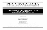 PENNSYLVANIA - Express Educationexpresseducation.com/assets/pdf_files/PALicensingDocument.pdfOverview of Examination Content Outlines ... 1 COMMONWEALTH OF PENNSYLVANIA INSURANCE DEPARTMENT