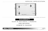 DA1931CT CAT-5 TO VGA + AUDIO RECEIVER … video and audio signals over twisted pair (CAT-5) type cable when used together with an ALTINEX Twisted Pair Video Transmitter, such as the