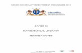 GRADE 12 MATHEMATICAL LITERACY TEACHER NOTES ??2015-10-08GRADE 12 . MATHEMATICAL LITERACY . TEACHER NOTES (c) Gauteng Department of ... 1.3 To account for possible broken tiles or