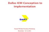 Transit ITS Best Practices Workshop November 13-14, 2013 · Dallas ICM Conception to Implementation Transit ITS Best Practices Workshop November 13-14, ... 3,100 9,400 175 10-Year
