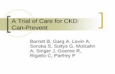 A Trial of Care for CKD: Can-Prevent - Research in Place Trial of Care for CKD: Can-Prevent Barrett B, Garg A, ... Current care for CKD or CVD by DM ... Slide 1 Author: Brendan ...
