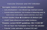 Vascular Disease and HIV infection - University of … basis of early Vascular dz: HIV Infection Individual factors play a role smoking rates / sedentary lifestyles Baseline higher