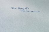 ˜e Board’s role Governance - Securities Commission … · Role of Directors Role of Chairman ... company’s annual report as part of the statement of corporate governance.1 Board