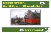 Exploration Drill Rig – Checklist · Exploration Drill Rig – Checklist ... Health & Safety Representative’s inspection ... Health & Safety rep present if 5 or more workers regularly