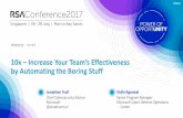 10x – Increase Your Team’s Effectiveness by Automating the Boring … · #RSAC SESSION ID: Jonathan Trull. 10x – Increase Your Team’s Effectiveness by Automating the Boring