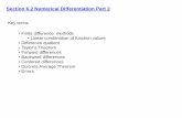 Section 6.2 Numerical Differentiation Part 2dhill001/course/NUMANAL_FALL2016/Section... · Another basic problem in numerical differentiation is ... Notes: • The forward and ...