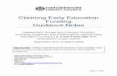 Claiming Early Education Funding Guidance Notes · Claiming Early Education Funding Guidance Notes ... using the Early Years Portal ... The above guidance notes are the first place