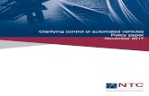 Clarifying control of automated vehicles Policy paperntc.gov.au/Media/Reports/(89187896-E6CD-4313-61E7-97D2B461A22C… · Clarifying control of automated vehicles November 2017 iii